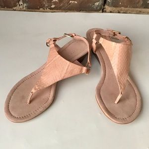 Ralph Lauren Blush Pink Sandals Wedge Shoes 6.5